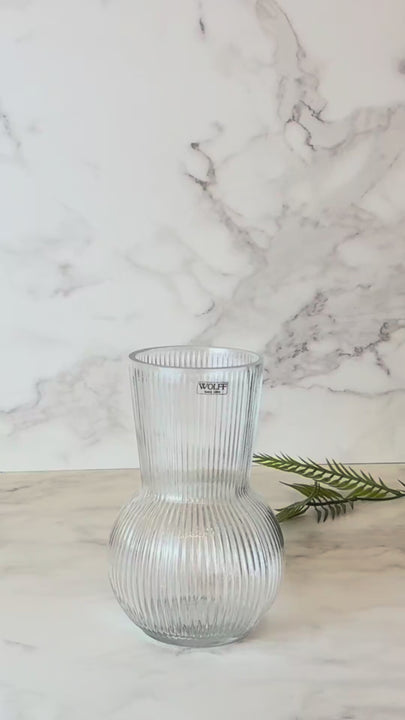 Vaso Lines 11cm x 11cm x 17 cm Vidro - Wolff