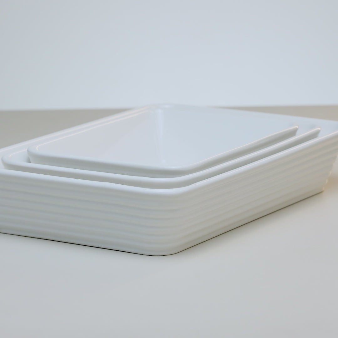 Conjunto 3 Refratários Línea Branco Porcelana - Lyor