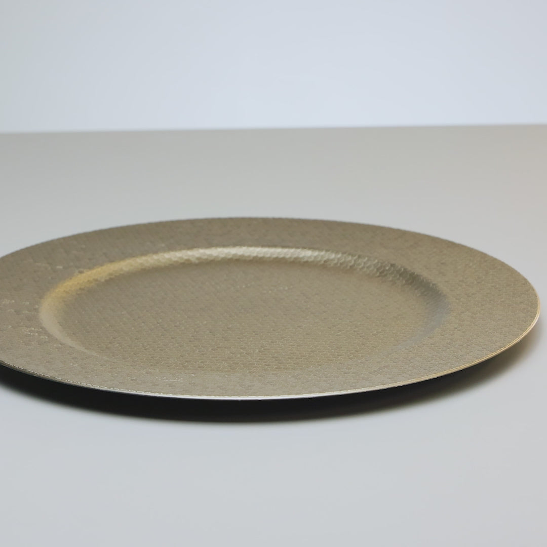 Sousplat Shine 33cm Dourado Plástico - Lyor