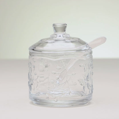 Açucareiro Petit com Colher New Butterfly 8,5cm x 8,5cm x 10,5cm Cristal - Lyor