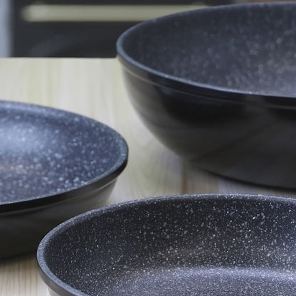 Frigideira de Indução em Alumínio com Revestimento Cerâmico Granito Chef Cinza 24cm - Lyor