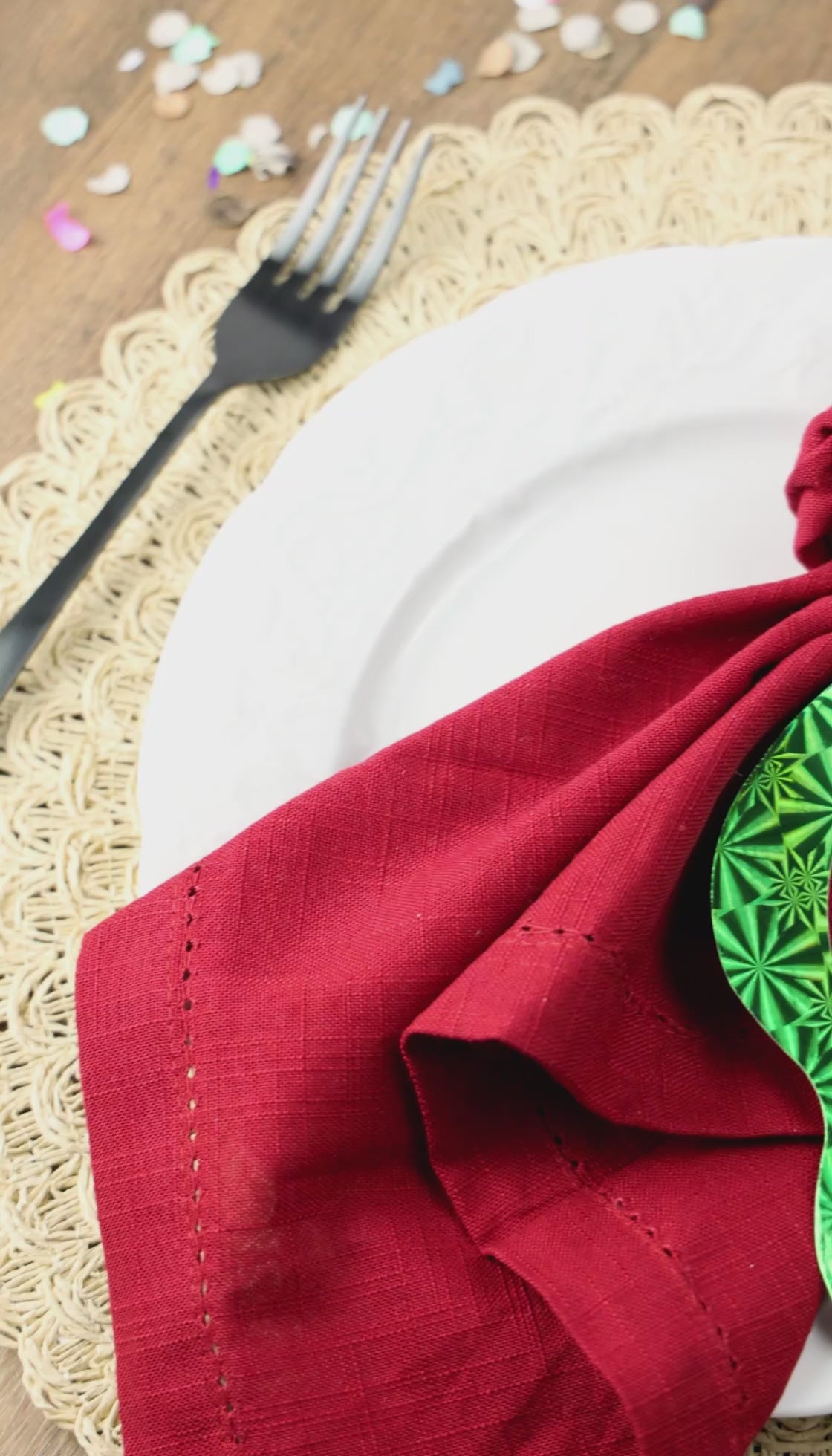 Lugar Americano de Polipropileno Azul/ Branco 38cm - Wolff