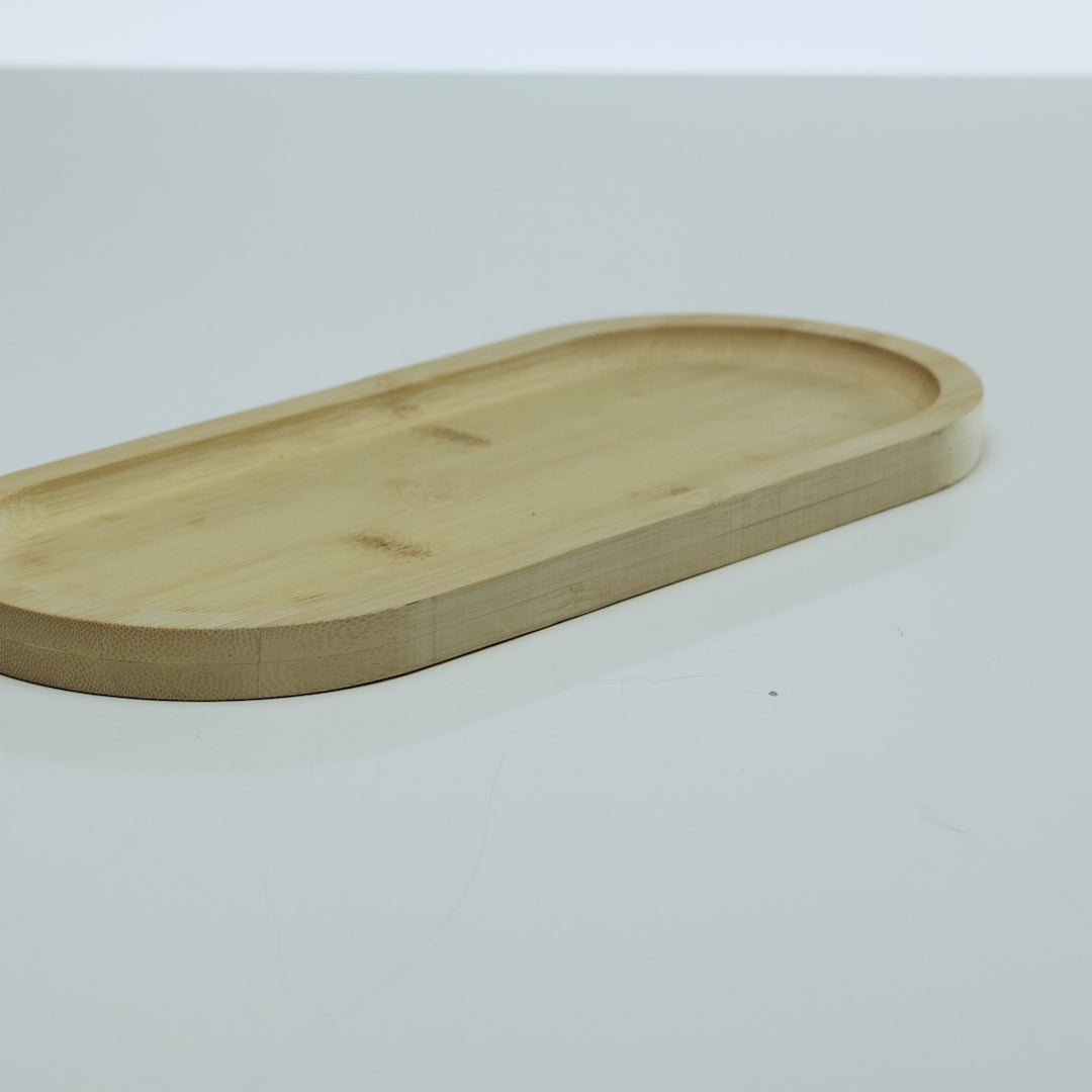 Bandeja Oval Nature 28cm x 12cm x 1,5cm Bambu - Lyor