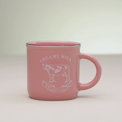 Caneca Creamy Milk 180ml Rosa Cerâmica - Lyor