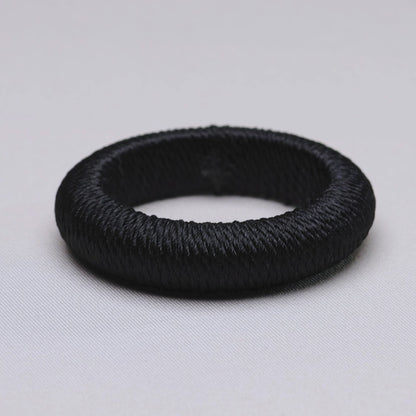 Conjunto 4 Anéis para Guardanapo Tressê Preto Plástico - Lyor