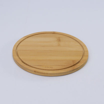 Tábua de Bambu Round 20cm x 20cm x 1cm - Lyor