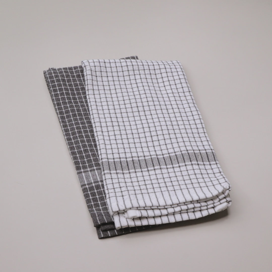 Conjunto 2 Panos de Prato Verona 60cm x 40cm Cinza Algodão - Lyor