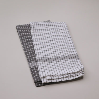 Conjunto 2 Panos de Prato Verona 60cm x 40cm Cinza Algodão - Lyor