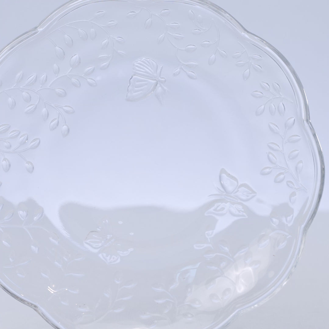 Prato para Sobremesa New Butterfly 20cm Cristal Ecológico - Lyor