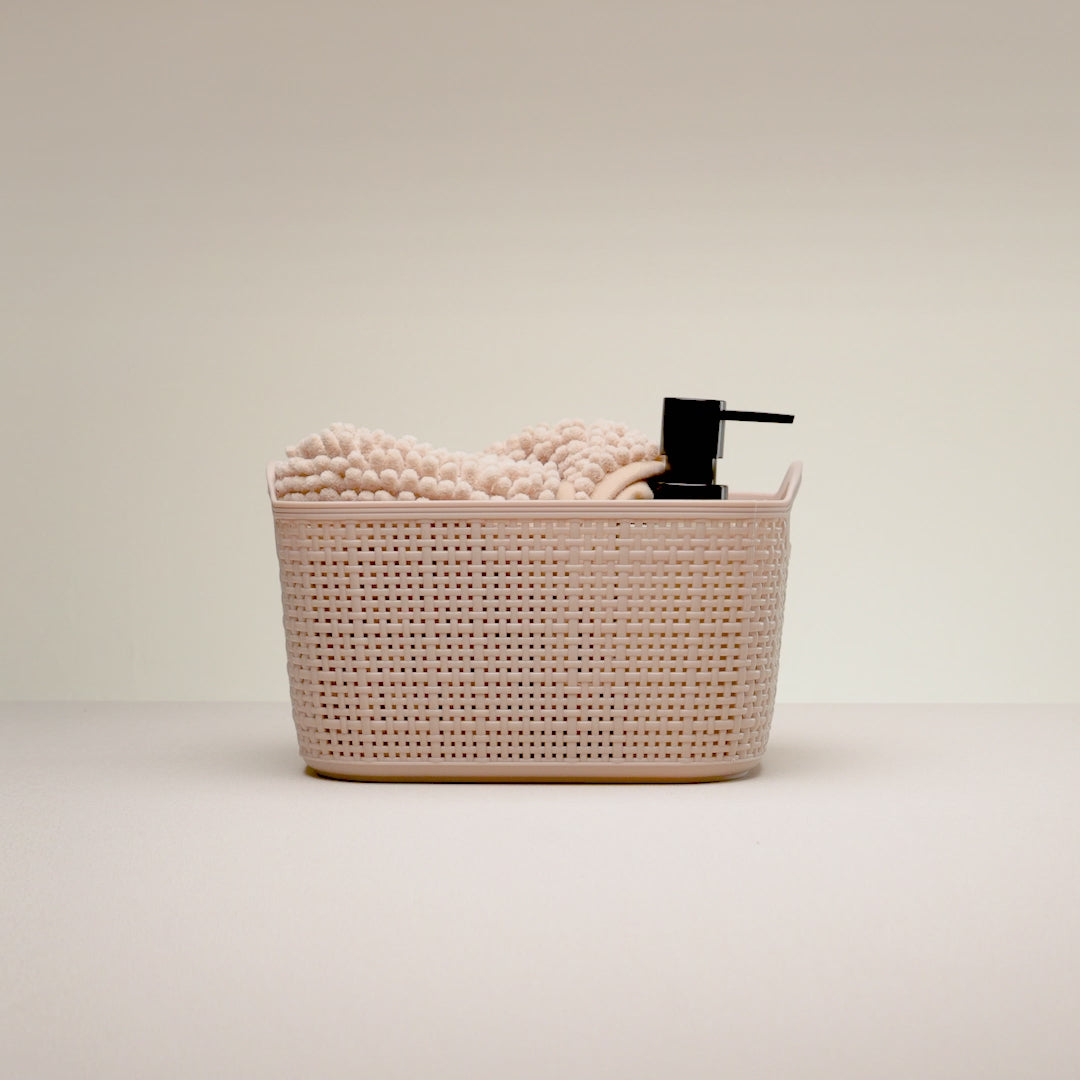 Conjunto 3 Peças para Banheiro Comfort Bege Plástico - Lyor