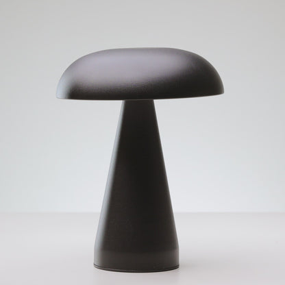 Luminária de Mesa Led 3 Tons Usb Mushroom Preta Metal - Lyor