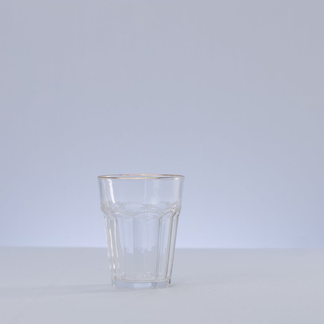 Copo Alto Belle Epoque com Fio de Ouro 275ml Vidro - Lyor