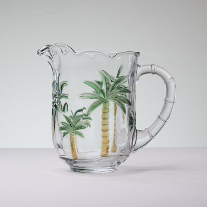Jarra Palm Hand Painting 1,5L Cristal Ecológico - Lyor