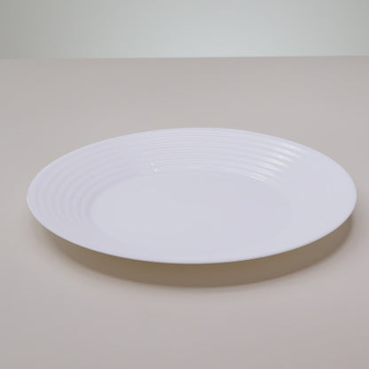 Prato Raso Mirage 25,5cm x 2,5cm Branco Opalino - Lyor