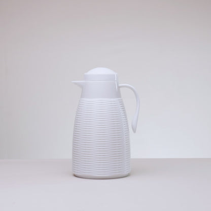 Garrafa Térmica 400ml Rattan Branco Plástico - Lyor