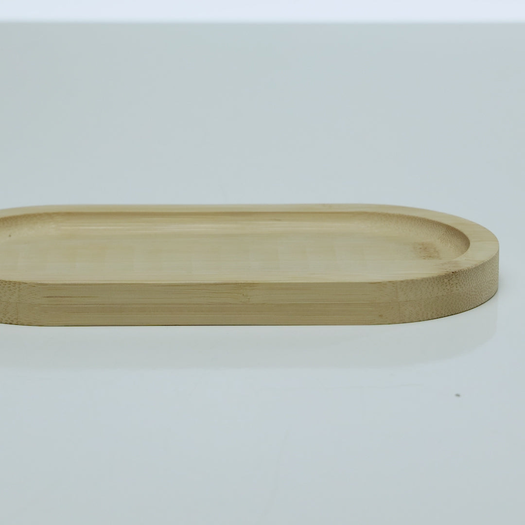 Bandeja Oval Nature 20cm x 10cm x 1,5cm Bambu - Lyor