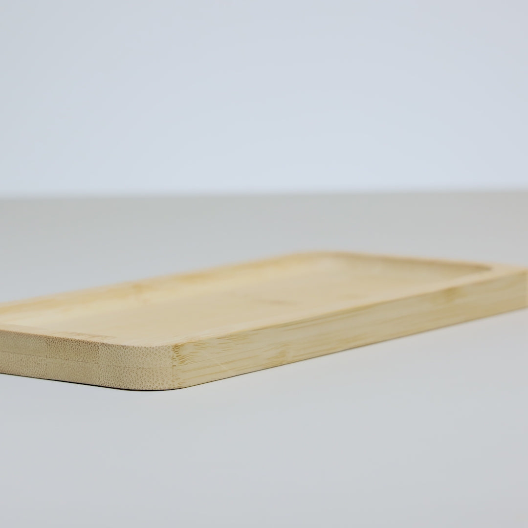 Bandeja Retangular Nature 24cm x 11cm x 1,5cm Bambu - Lyor