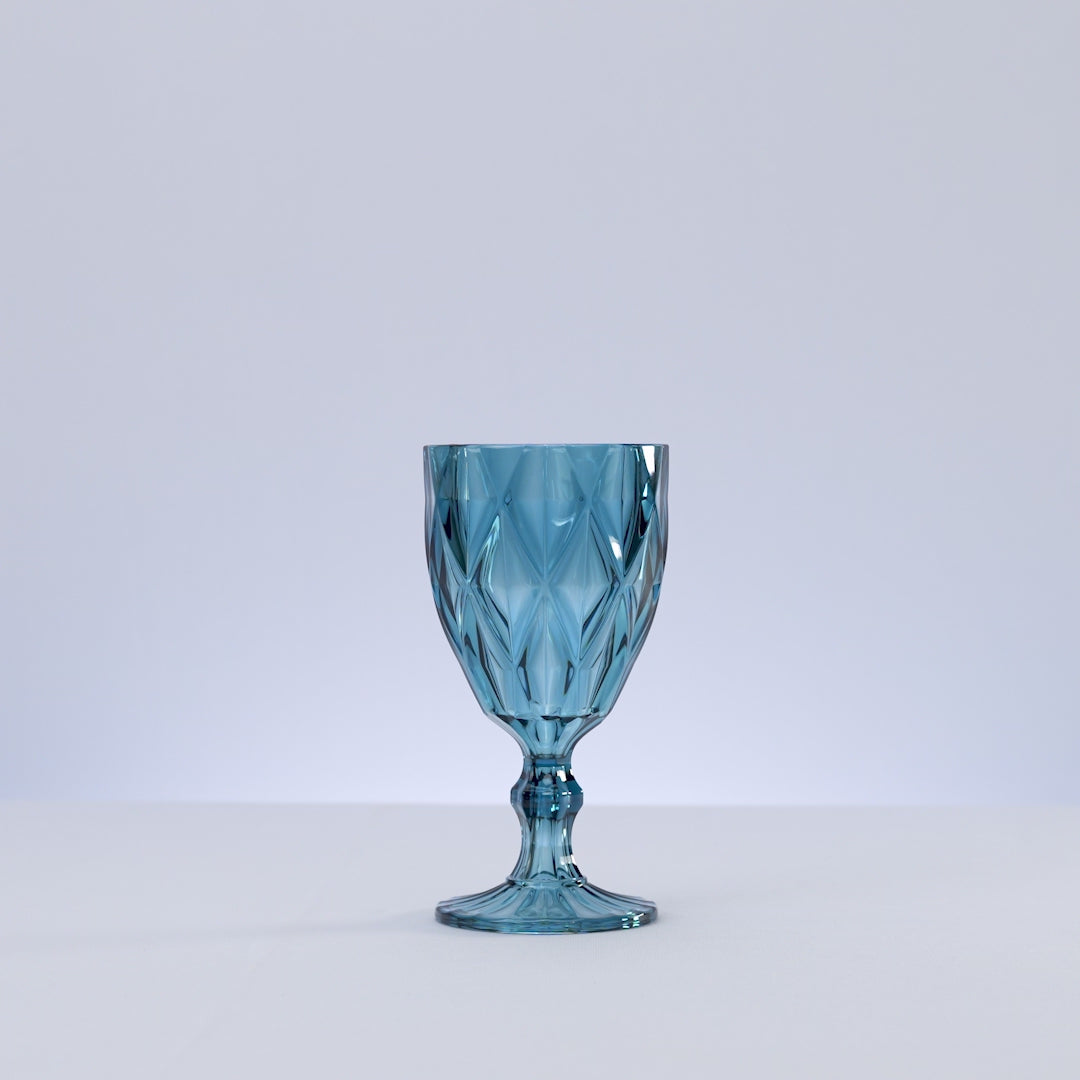 Taça de Acrílico Diamond Azul 330ml - Lyor