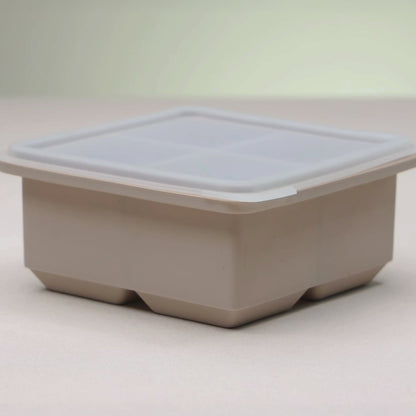 Forma para Gelo 4 Cubos 12cm x 5,5cm Bege Silicone - Lyor