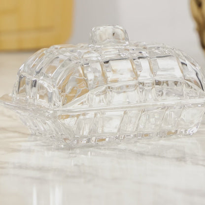 Manteigueira de Cristal Tress 17cm x 10,5cm x 8cm - Lyor