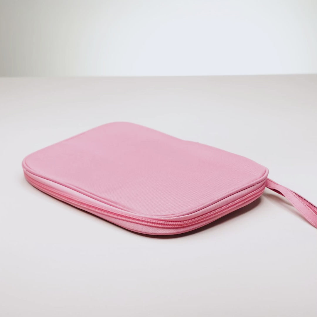 Organizador de Cabo 24cm x 3cm x 17cm Rosa Poliéster - Lyor