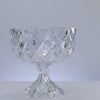 Centro de Mesa Decorativo de Cristal com Pé Deli Diamond 24,5cm x 24cm - Lyor