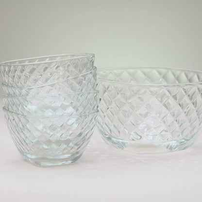 Conjunto 5 Peças para Sobremesa Diamond Vidro - Lyor