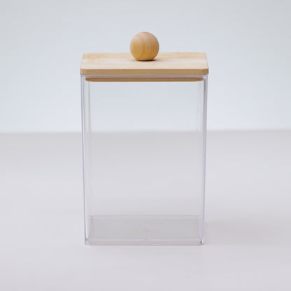 Organizador com Tampa de Bambu My Box 7,1cm x 11,5cm Poliestireno - Lyor