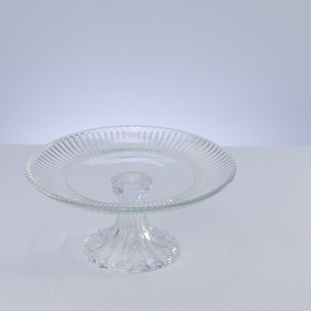 Prato para Bolo com Pé de Cristal Ecológico Renaissance 25cm x 12cm - Lyor