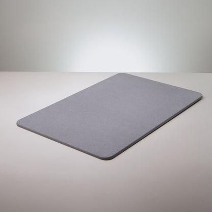 Tapete para Banheiro Stone 60cm x 39cm Cinza Escuro Pedra Diatomita - Lyor