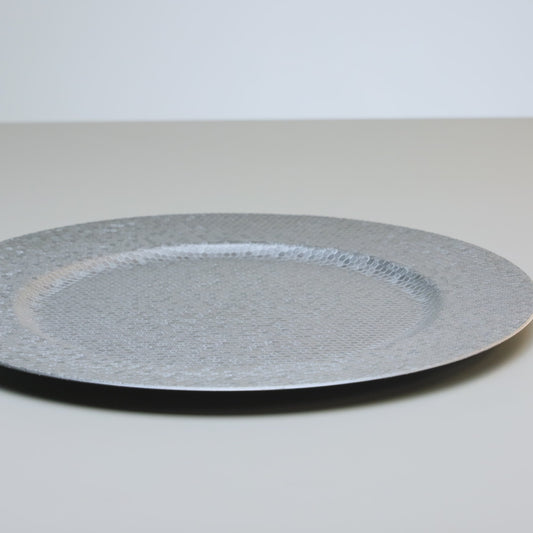 Sousplat Shine 33cm Prateado Plástico - Lyor