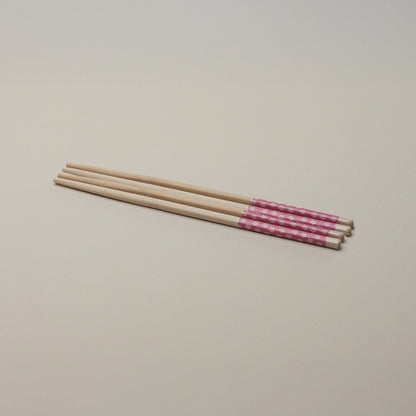 Conjunto 4 Pares de Hashis Sunflower 24cm x 1cm Rosa Bambu - Lyor