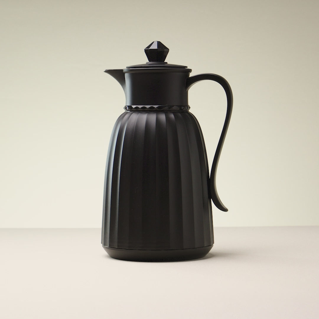 Garrafa Térmica de Plástico Queen Preta 1L - Lyor