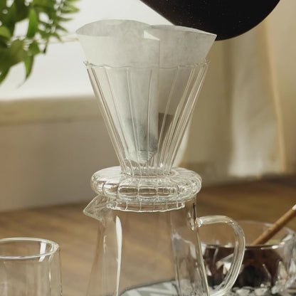 Cafeteira e Suporte para Filtro de Vidro Borossilicato 500ml - Wolff