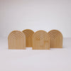 Conjunto 4 Porta Copos Aura 10cm x 11cm x 1cm Bambu - Lyor
