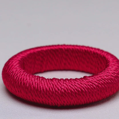 Conjunto 4 Anéis para Guardanapo Tressê Vermelho Plástico - Lyor