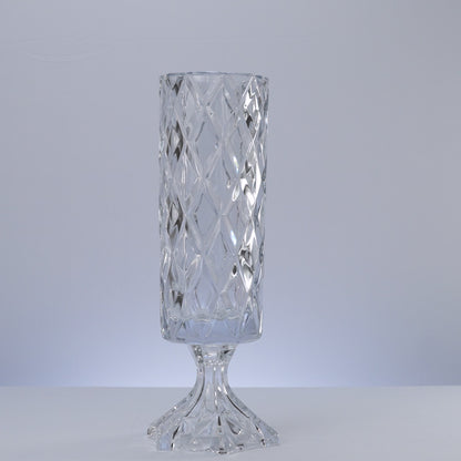 Vaso de Cristal com Pé Deli Diamond 12,5cm x 41cm - Lyor