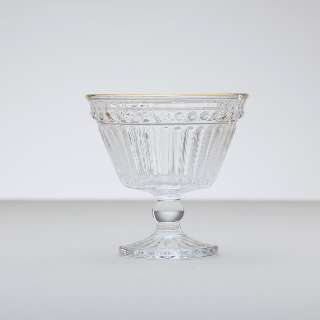 Taça de Sorvete Empire com Fio de Ouro 160ml Cristal Ecológico - Lyor