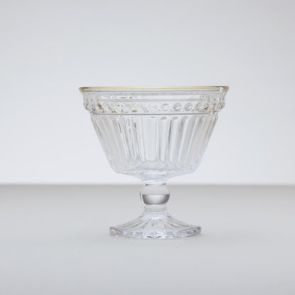 Taça de Sorvete Empire com Fio de Ouro 160ml Cristal Ecológico - Lyor