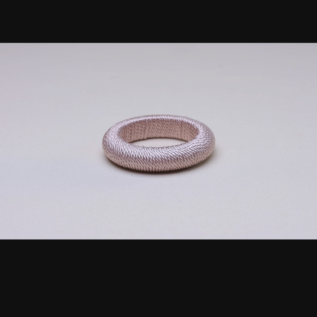 Conjunto 4 Anéis para Guardanapo Tressê Bege Plástico - Lyor