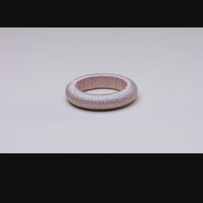 Conjunto 4 Anéis para Guardanapo Tressê Bege Plástico - Lyor