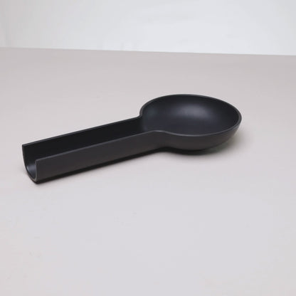 Descanso para Talher 11cm x 24cm x 3cm Preto PP e Bambu - Lyor