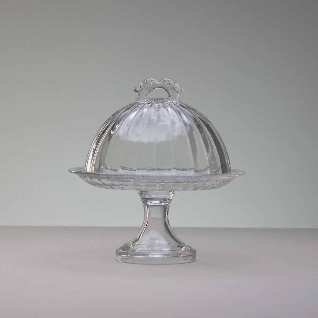 Prato com Pé e Tampa Imperial 18,5cm x 20cm Cristal - Lyor