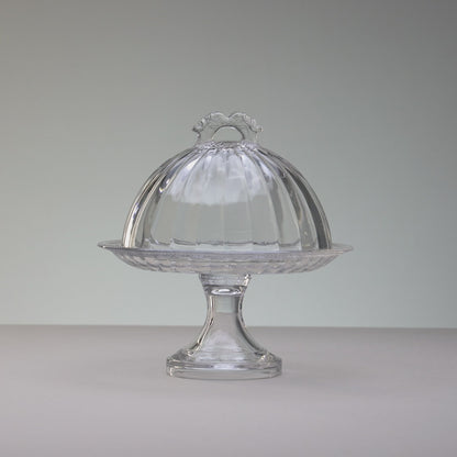 Prato com Pé e Tampa Imperial 18,5cm x 20cm Cristal - Lyor