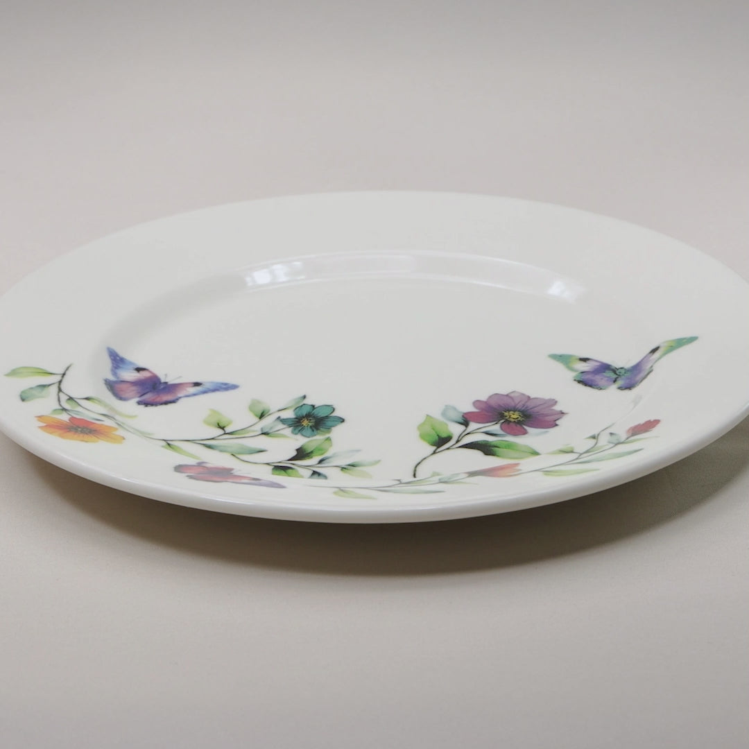 Prato Raso Botanique 28cm Branco Cerâmica - Lyor