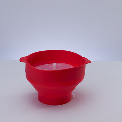 Pipoqueira para Micro-Ondas de Silicone Vermelha 20cm x 24cm x 15cm - Lyor