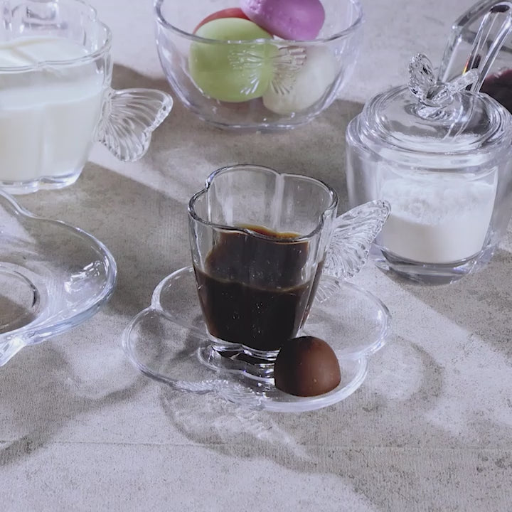 Manteigueira de Vidro com Tampa Butterfly 17cm x 10,5cm x 10cm - Wolff