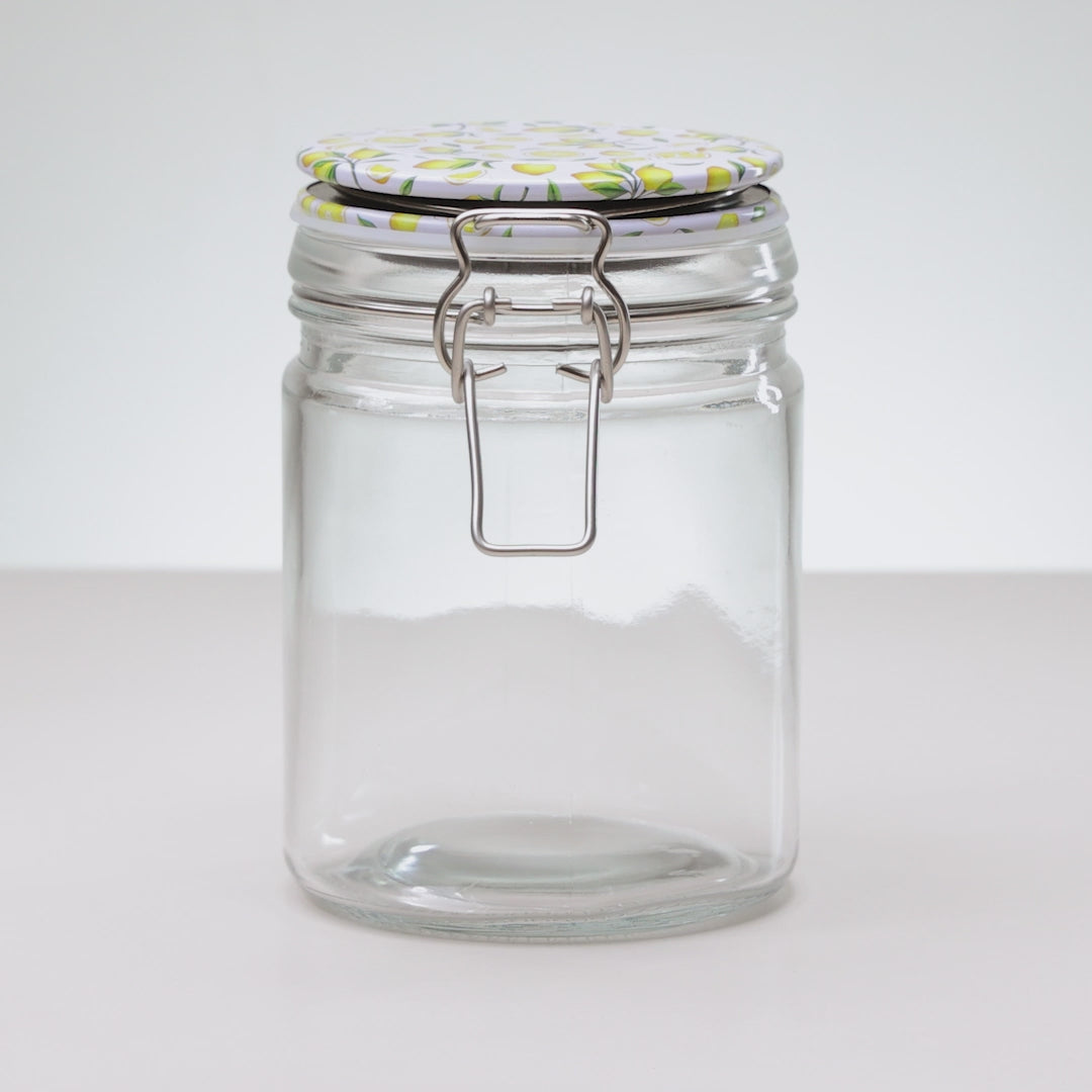 Pote Hermético com Clipe em Metal Siciliano 710ml Vidro - Lyor