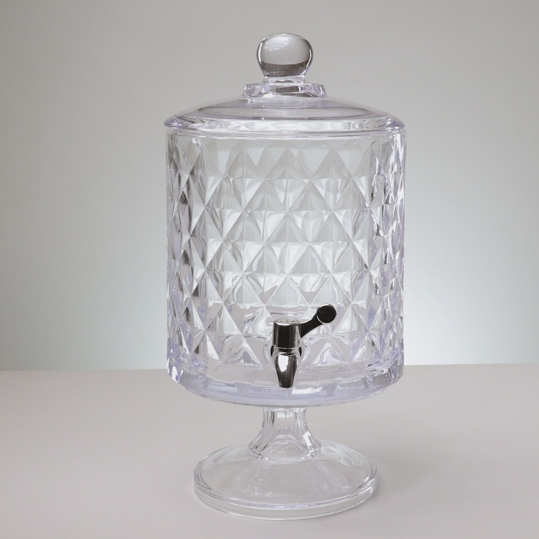 Suqueira Bold com Pé e Tampa Diamond 4,5L Cristal - Lyor