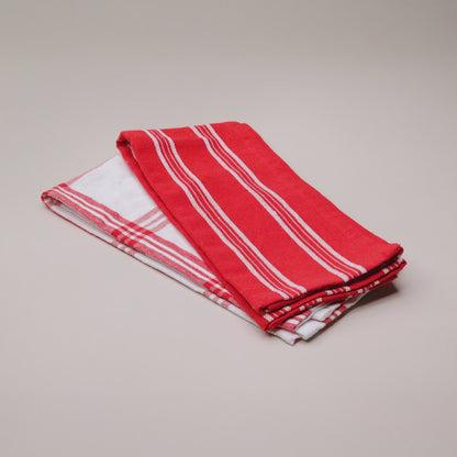 Conjunto 2 Panos de Prato Verona 60cm x 40cm Vermelho Algodão - Lyor